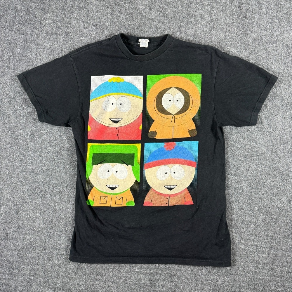 South Park Graphic T Shirt Adult Medium Black Cartman Kenny Stan Kyle #3542